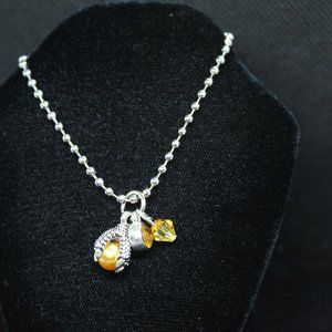 Yellow Dragons Claw Necklace Crystal Witch Jewelry
